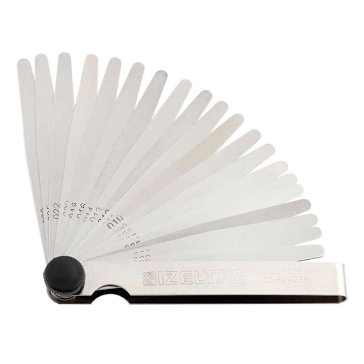 İZELTAŞ 0590250020 SAE Sentil Takımı 2–35/1000 inch 20 Parça - Profesyonel İnç Bazlı Hassas Boşluk Ölçer
