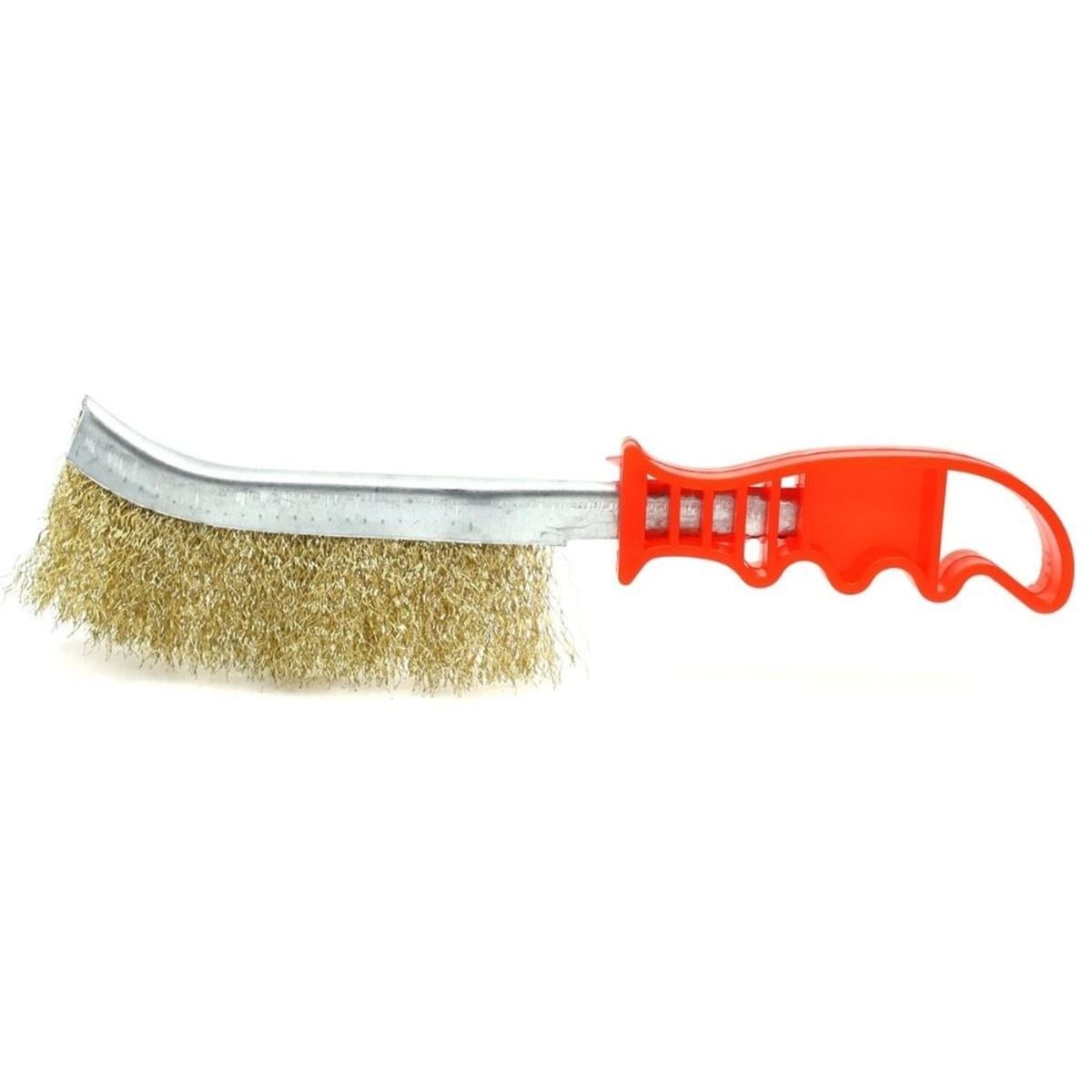 JUNIOR Plastik Saplı Yassı Tel Fırça 250 MM - Endüstriyel Kaynak, Pas, Boya Temizleme ve Çapak Alma El Fırçası