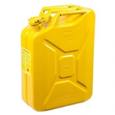 KNC 20 Litre Metal Askeri Tip Komando Yakıt ve Benzin Bidonu (Sarı)