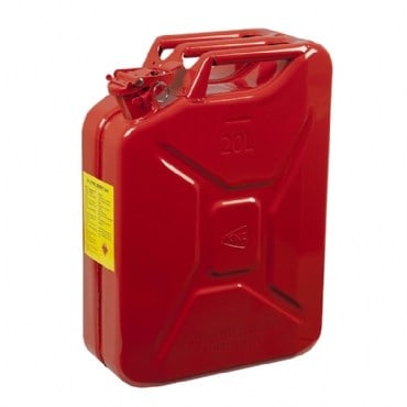 KNC 20 Litre Metal Askeri Tip Komando Yakıt ve Benzin Bidonu (Kırmızı)