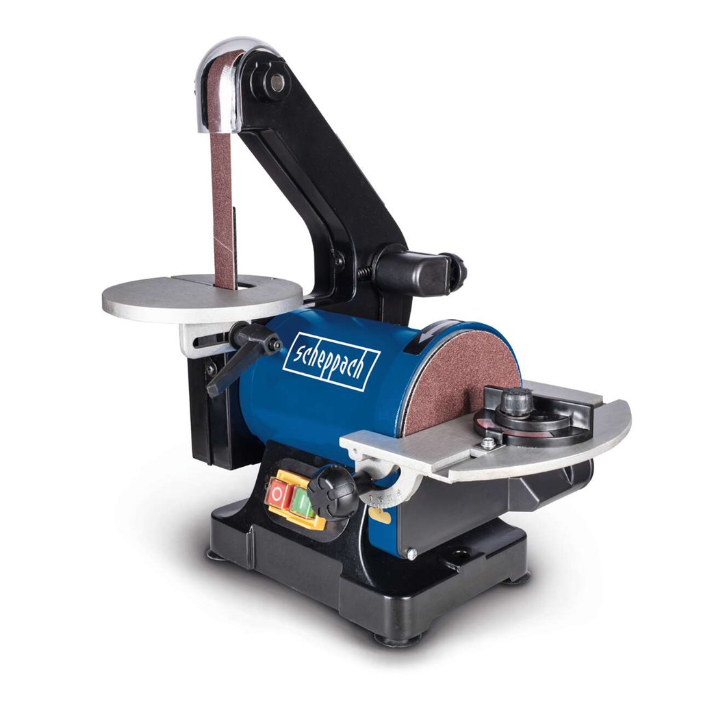 SCHEPPACH BTS700 Tezgah Üstü Bant ve Disk Zımpara Makinası 250 Watt - Profesyonel İki Fonksiyonlu Kombi Şerit Kesim Tesviye ve Yüzey Zımparası