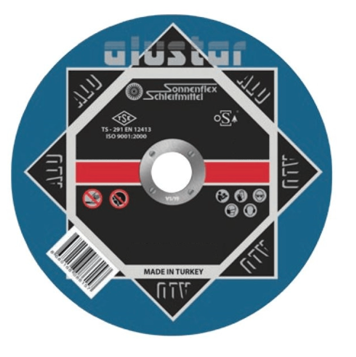 SONNENFLEX Alustar 115 x 1,0 x 22 mm Alüminyum Kesici Disk (AS 60 Q BFA ALU) - Profesyonel Süper İnce Alüminyum ve Yumuşak Metal Kesme Taşı