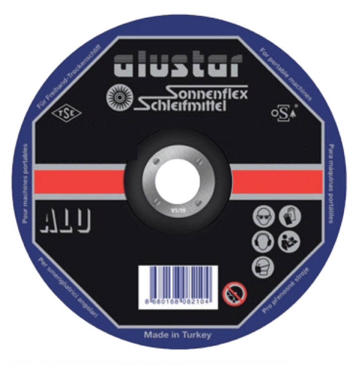 SONNENFLEX Alustar 115 x 6,0 x 22 mm Flex Taşlama Taşı (AS 24 P BFA ALU) - Profesyonel Alüminyum ve Geri Dönüşümlü Metaller İçin Özel Taşlama ve Çapak Alma Diski