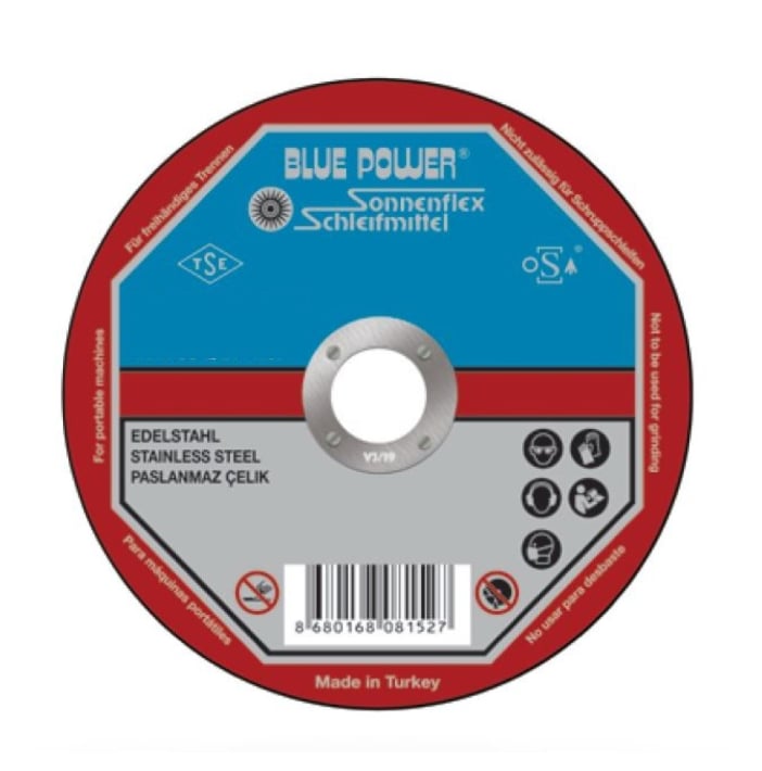 SONNENFLEX INOX 125 x 1,6 x 22 mm Süper İnce Kesici Disk (AS 46 Q BF ROF) - Paslanmaz Çelik ve Metal İçin Hızlı, Isınma Yapmayan Profesyonel Kesme Taşı