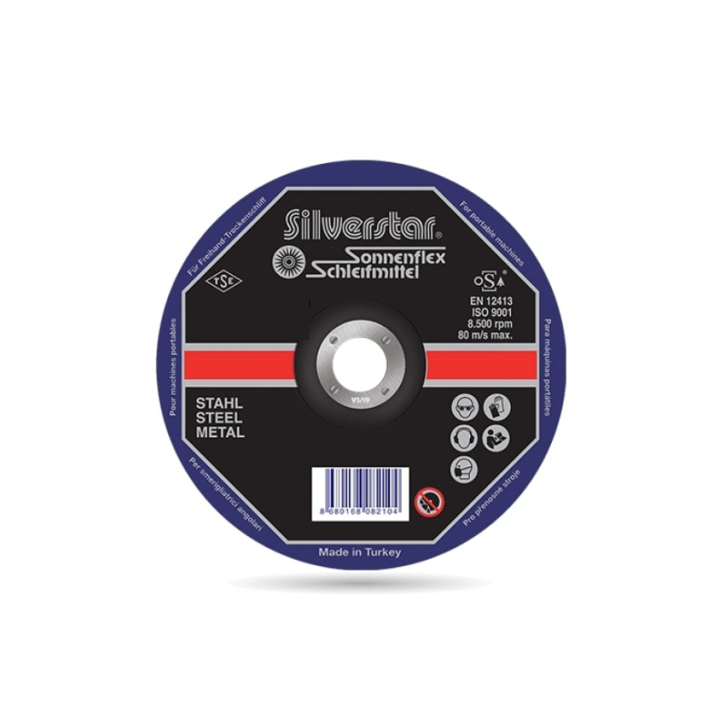 SONNENFLEX Silverstar 115 x 4,0 x 22 mm NK Flex Taşlama Taşı (AS 24 P BF) - Profesyonel Metal ve Çelik Yüzey Taşlama, Çapak Alma ve Tesviye Diski