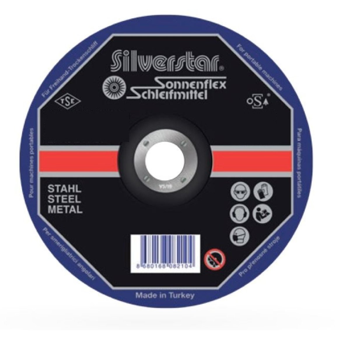 SONNENFLEX Silverstar 115 x 6,0 x 22 mm NK Flex Taşlama Taşı (AS 24 P BF) - Profesyonel Metal ve Çelik Yüzeyler İçin Ağır Hizmet Çapak Alma ve Tesviye Diski