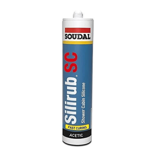 SOUDAL Silirub SC Duşakabin Silikonu Beyaz 280 ml - Profesyonel Küfe Karşı Ekstra Dayanıklı Sıhhi Silikon
