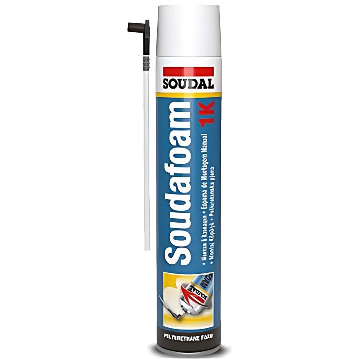 SOUDAL SOUDAFOAM 1K PU Manuel Köpük 750 ml - Genel Amaçlı Boşluk Dolduran Yüksek Verimli Isı ve Ses Yalıtım Köpüğü