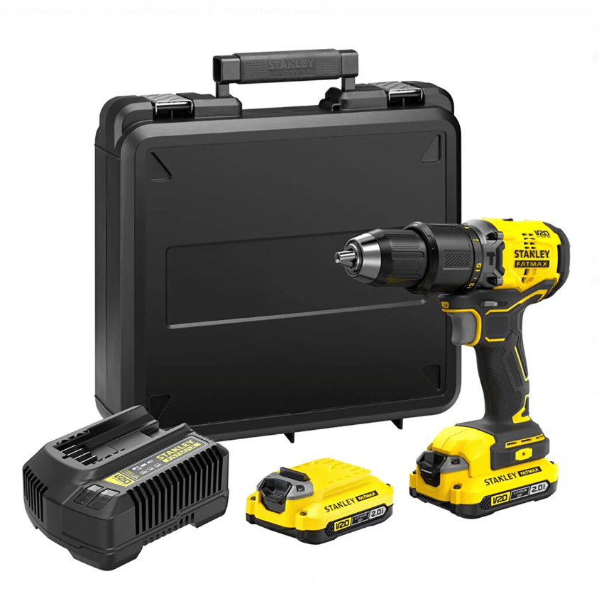 STANLEY FATMAX SFMCD721D2 18V V20 2x2.0Ah Çift Akülü Kömürsüz Darbeli Matkap