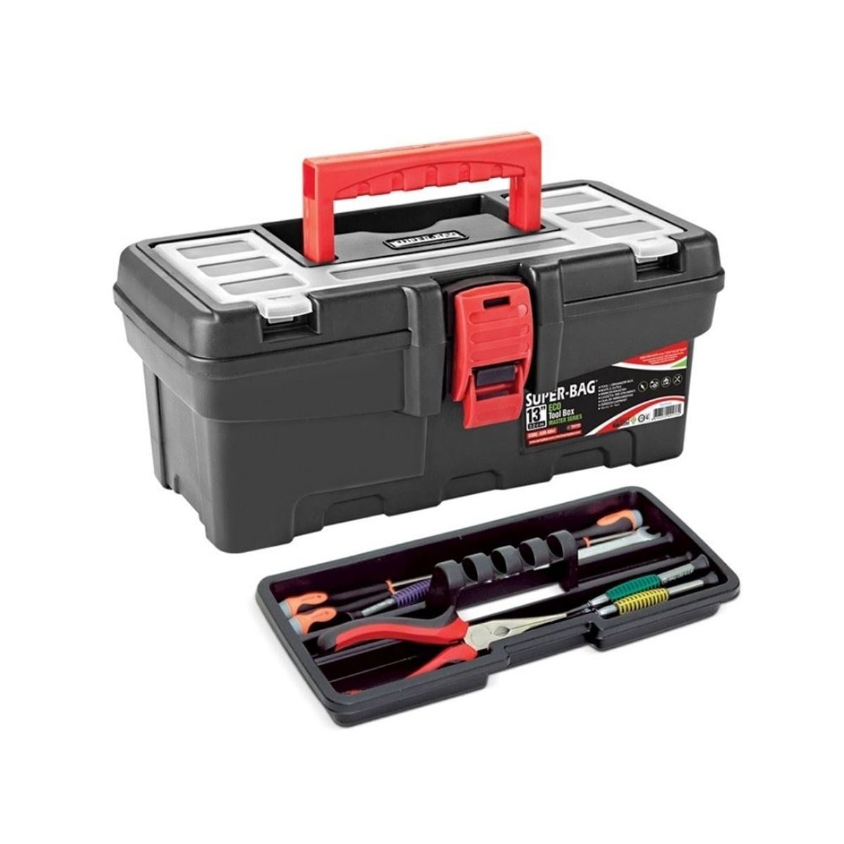 SUPERBAG ASR5041 Takım Çantası Eco Master 13 İnç - Ekonomik ve Dayanıklı Amatör, Ev ve Atölye Tipi El Aleti Kutusu