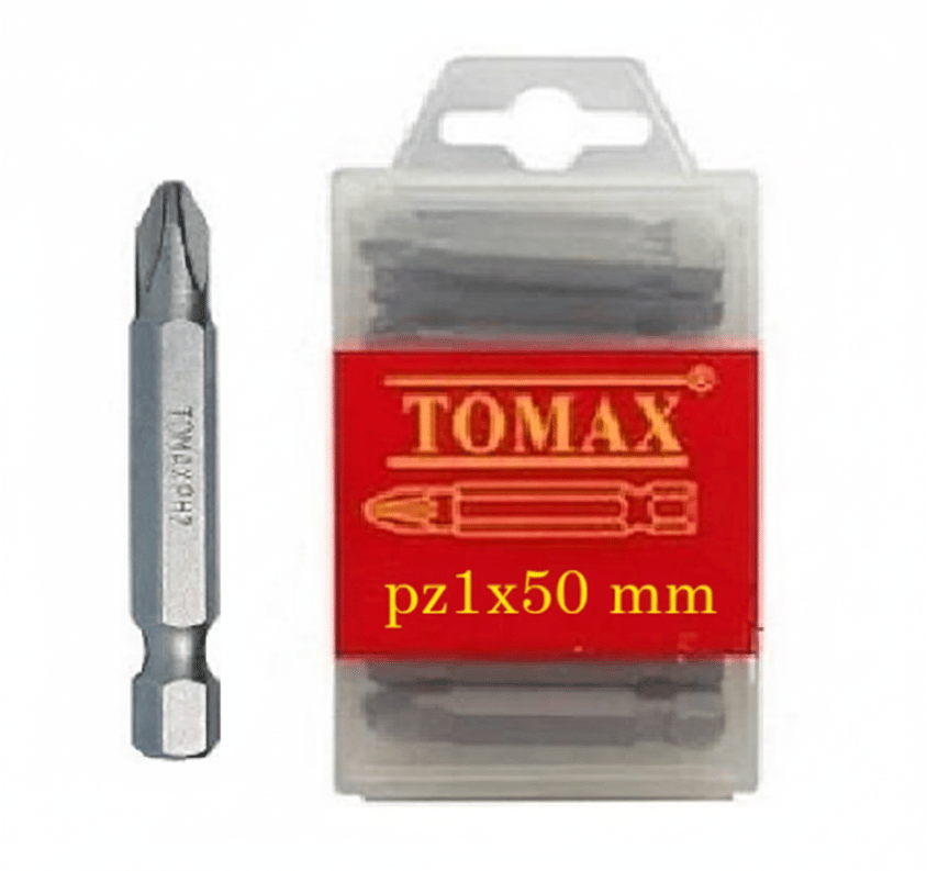 TOMAX PZ1x50 mm Yıldız Bits Uç – Profesyonel PZ Vidalama Ucu