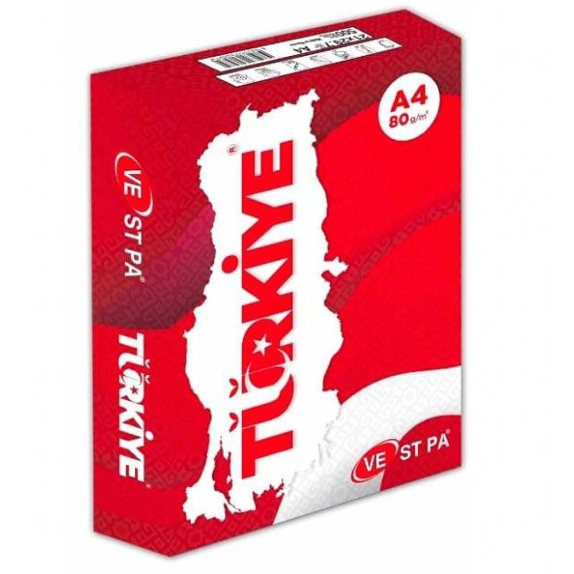 VESTPA TÜRKİYE Copy A4 Fotokopi Kağıdı 80 gr - Sıkışma Yapmayan Yüksek Beyazlık Lazer Yazıcı Kağıdı