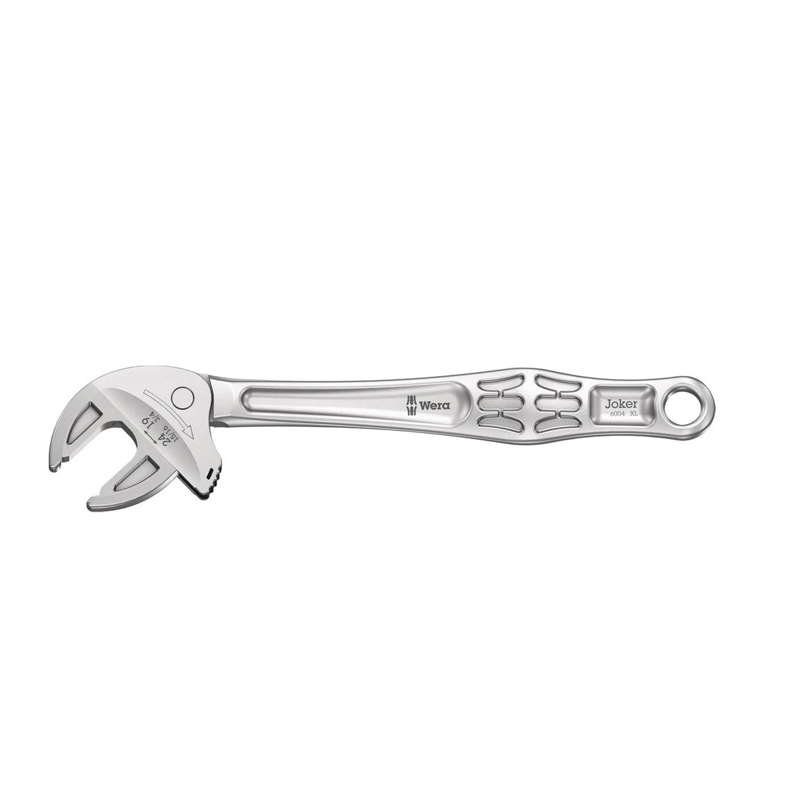 WERA 6004 Joker XL 19-24 mm Kendinden Ayarlı Kurbağacık Anahtar - Profesyonel Otomatik Sıkmalı Cırcır Fonksiyonlu Açık Ağız Anahtar