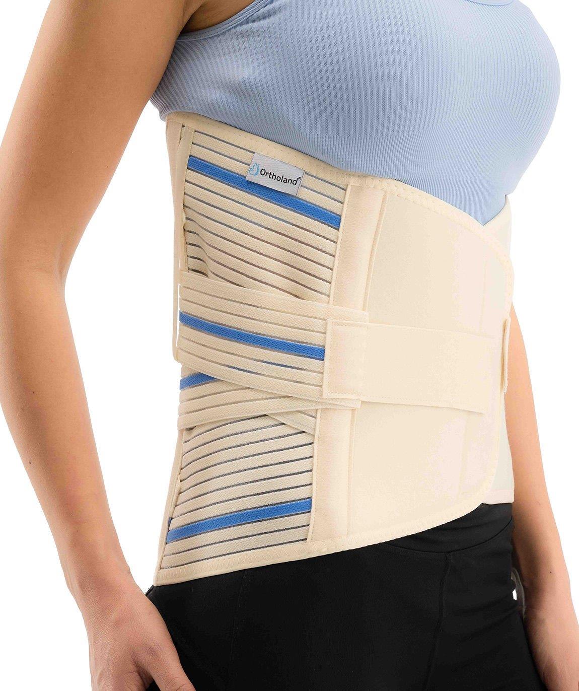Lumbosacral Çelik Balenli Korse 32 Cm Kemerli Ten - Bedensiz