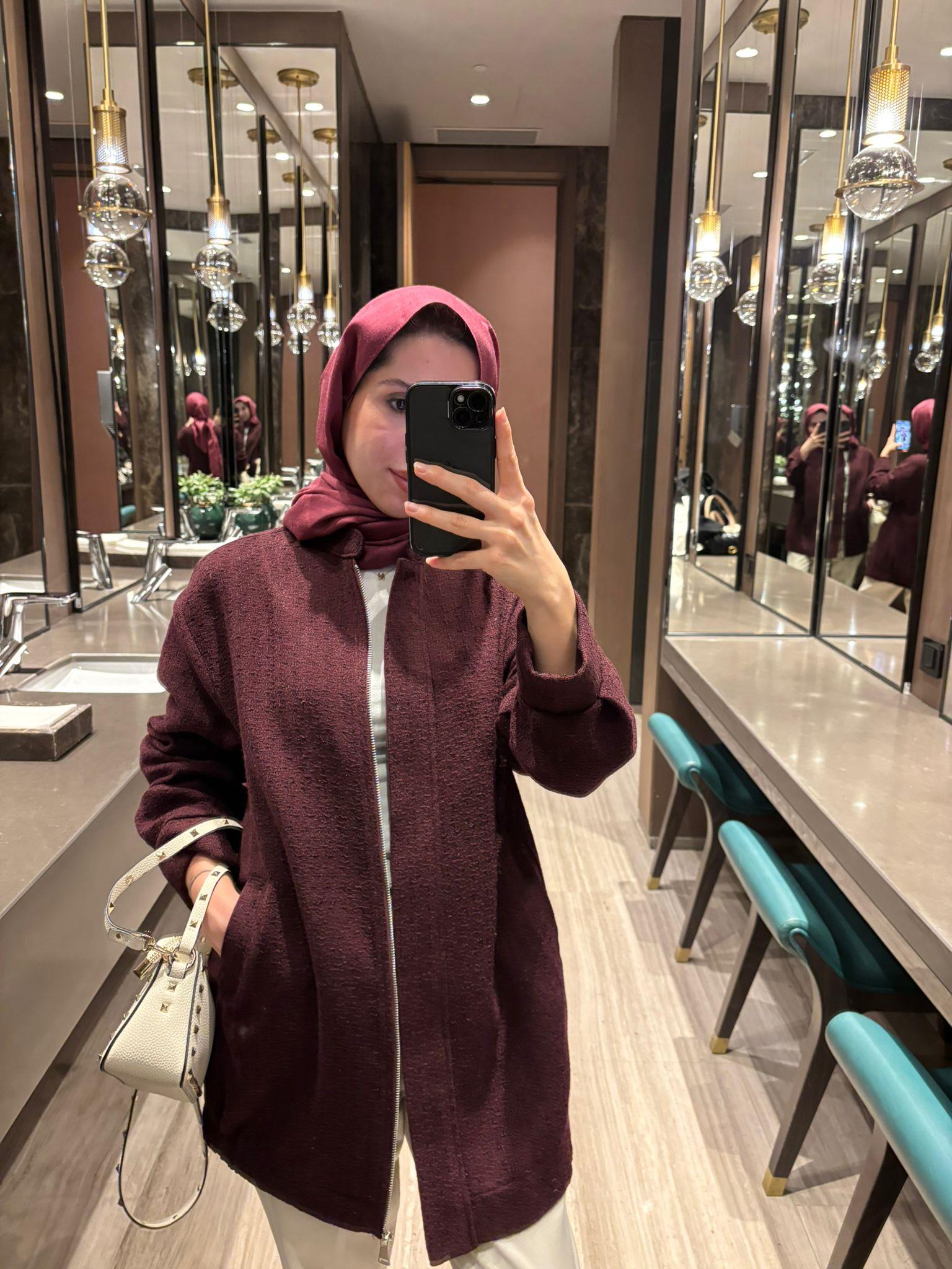 Bordo Tüvit Ceket 