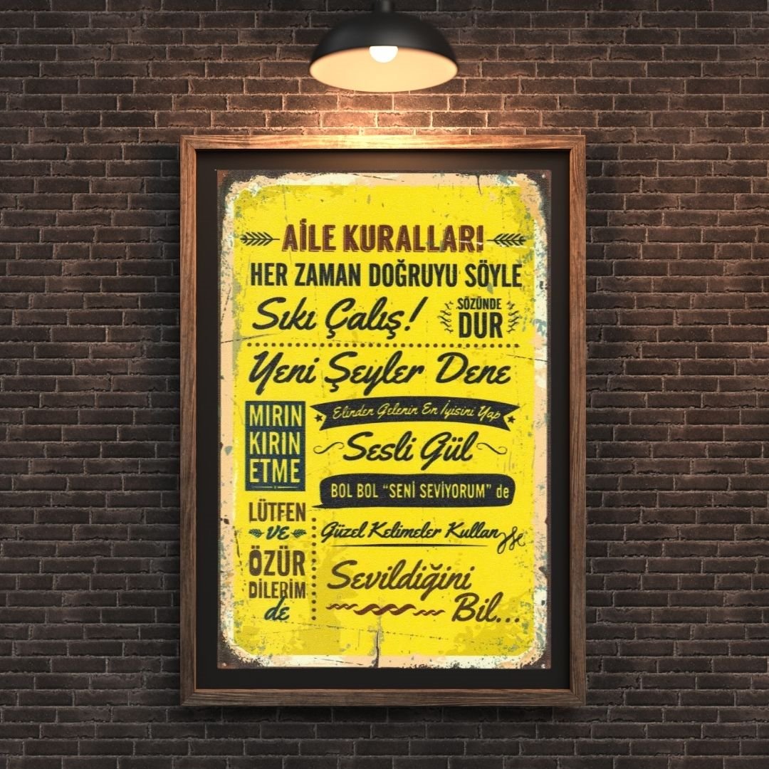 30x20 cm Aile Kuralları