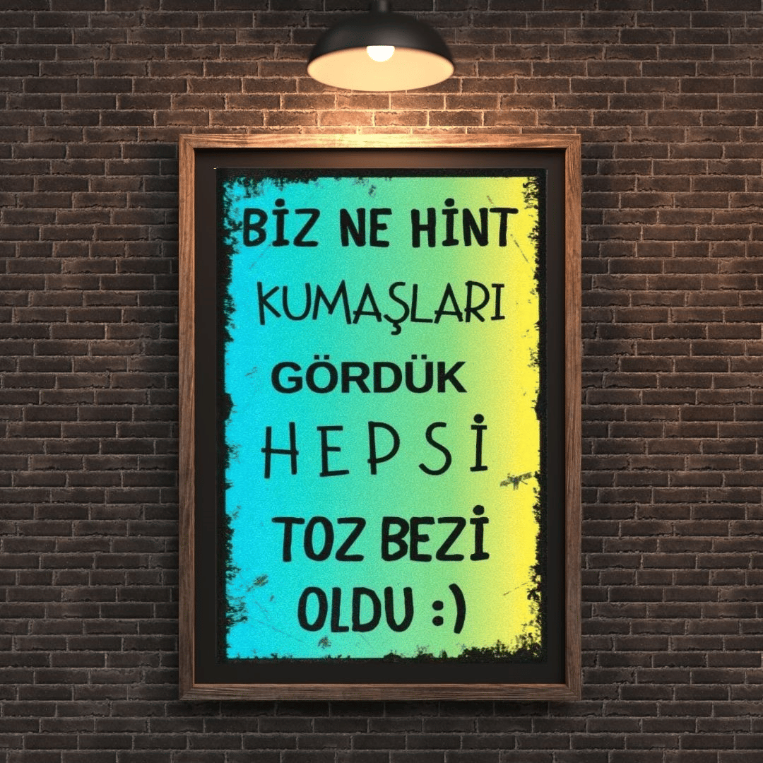 30x20 cm Biz Ne Hint Kumaşları Gördük