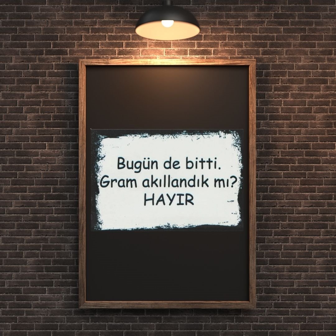 30x20 cm Bugünde Bitti 