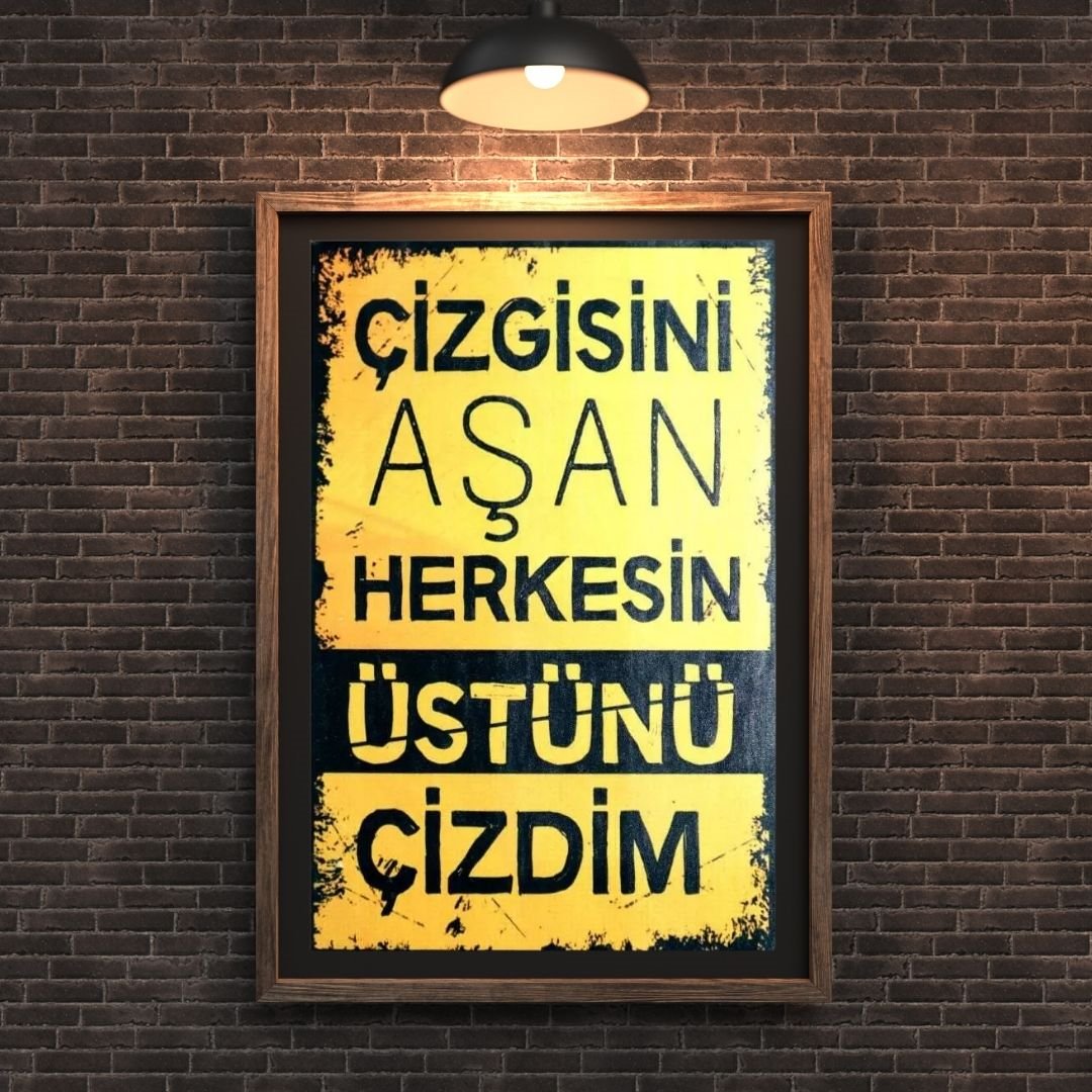 30x20 cm Çizgisini Aşan Herkesin Üstünü Çizdim