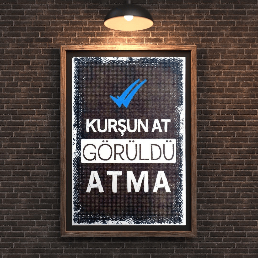 30x20 cm Kurşun At Görüldü Atma