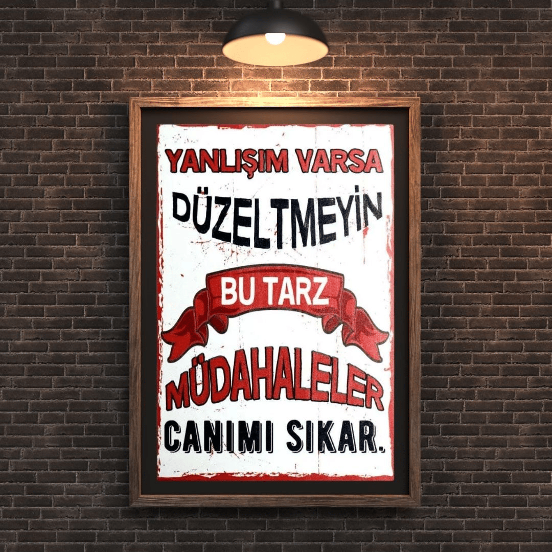 30x20 cm Yanlışım Varsa Düzeltmeyin