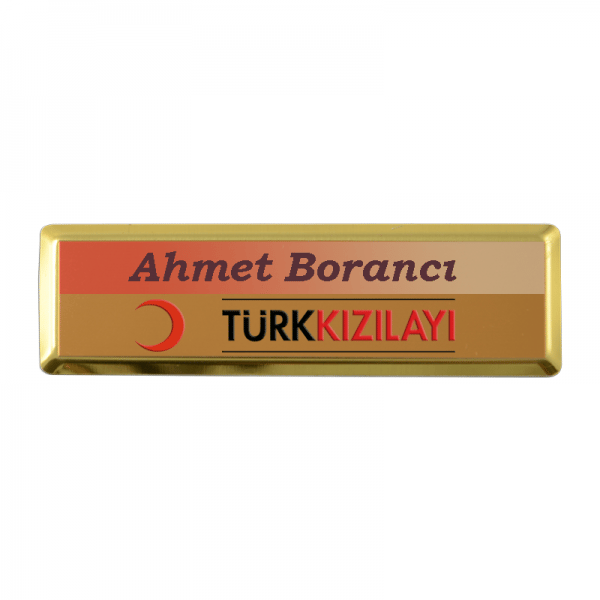 7.5x2.3 cm Düz Yaka İsimliği