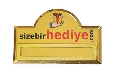 Lüx İsim Sürgülü Kubbeli Yaka İsimliği