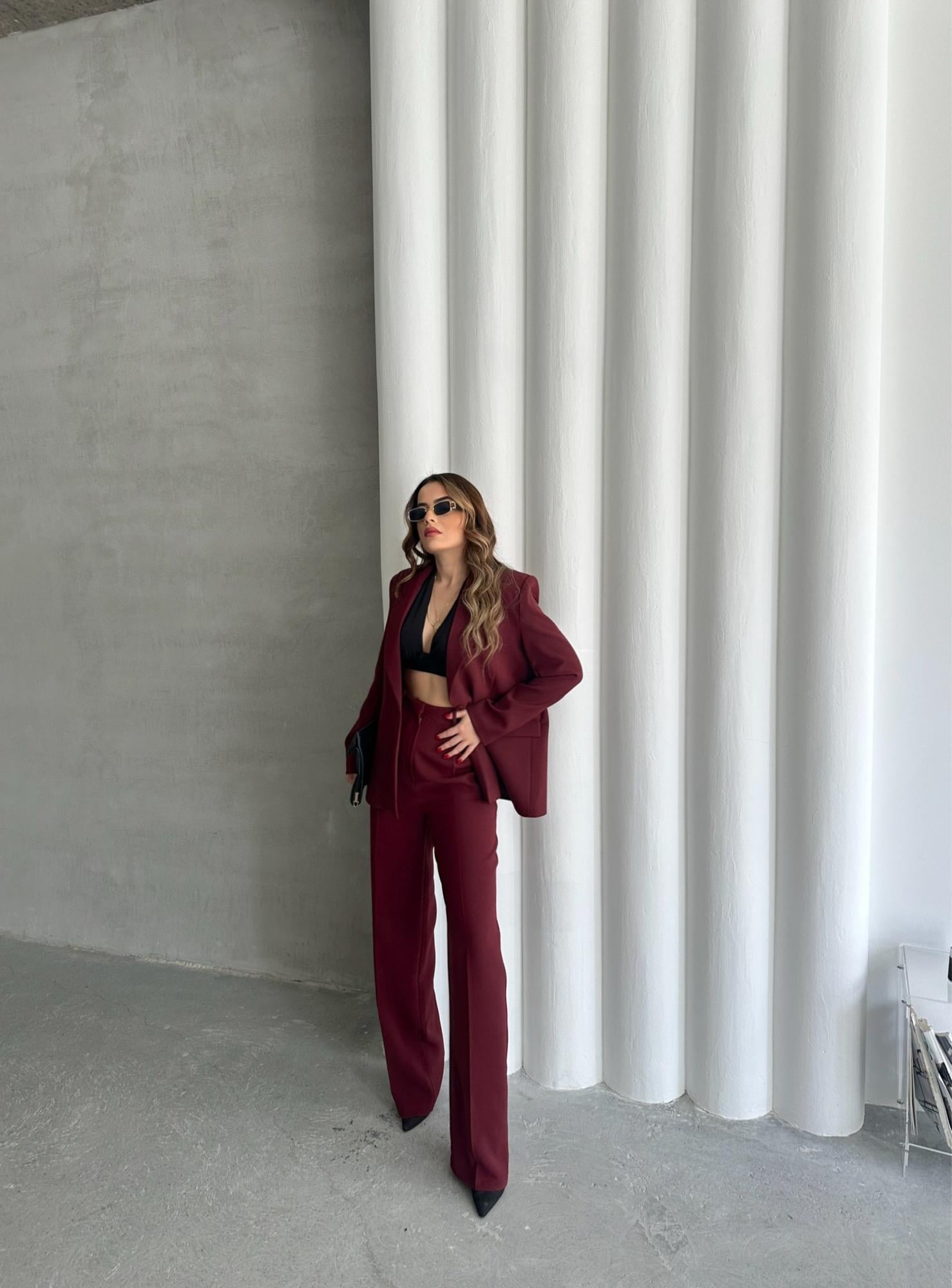 BORDO BLAZER CEKET