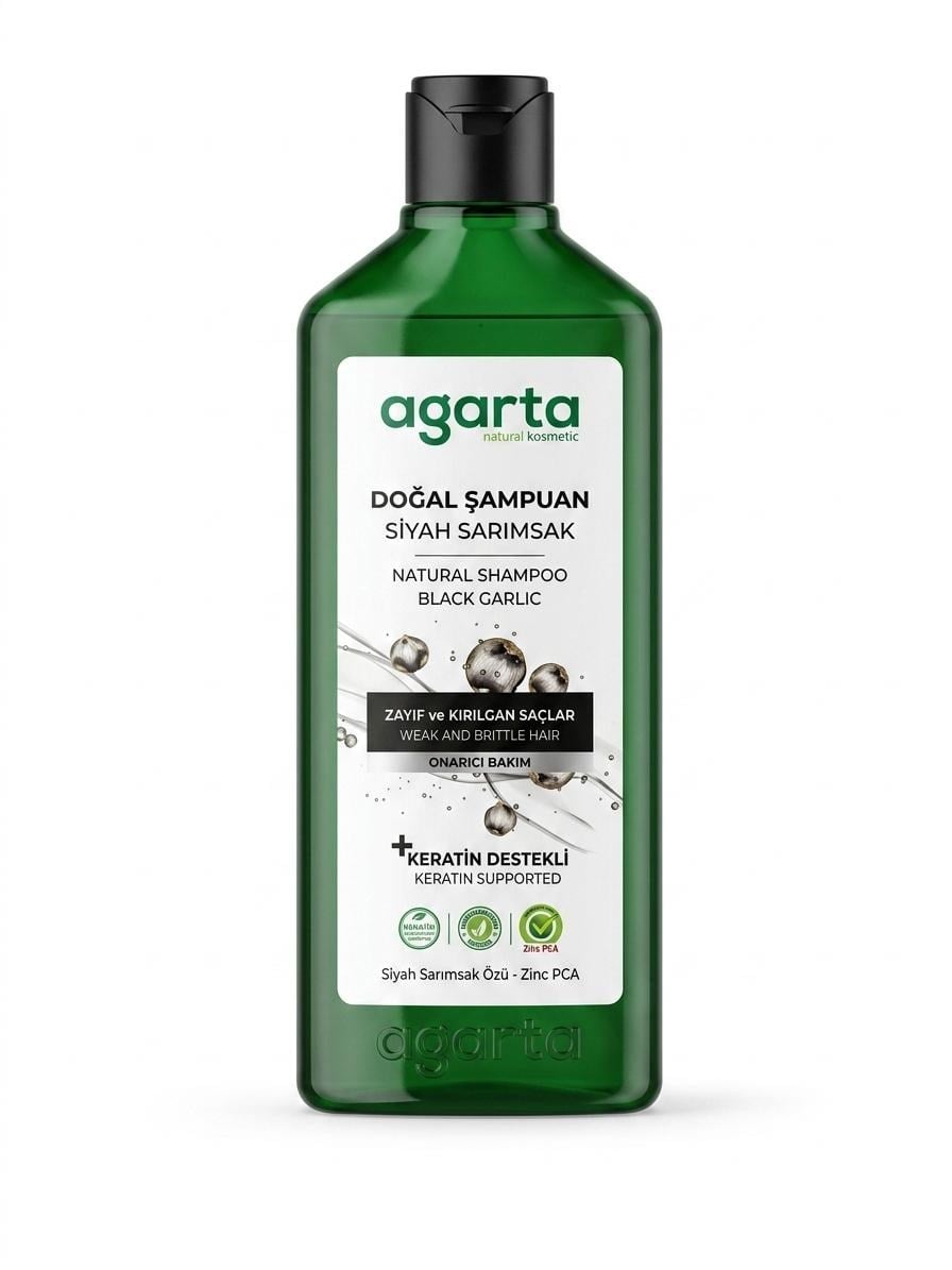 Agarta Doğal Saç Dökülmesine Karşı Siyah Sarımsaklı Şampuan 400 ml