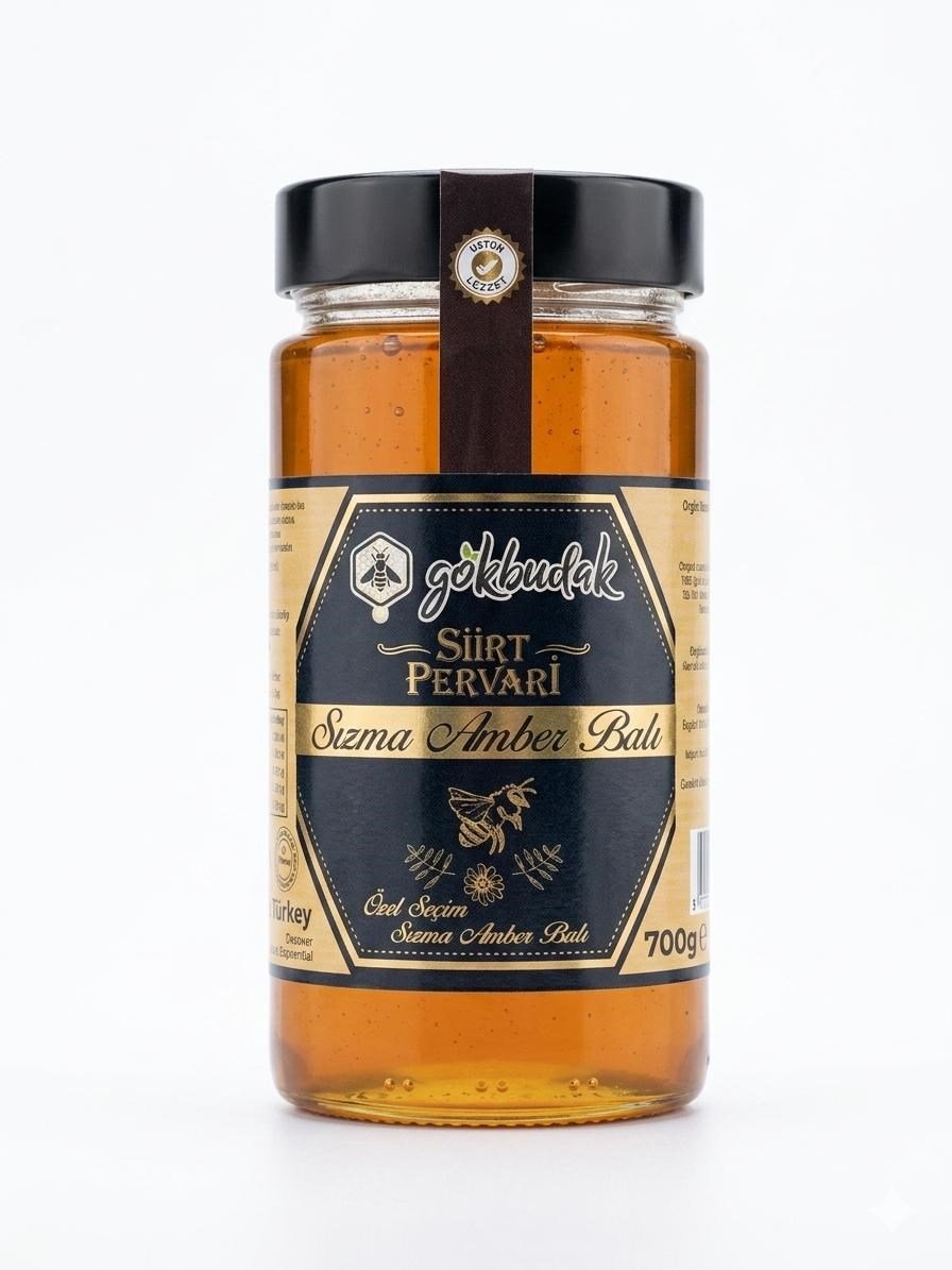 Gökbudak Siirt Pervari Amber Süzme Bal 700gr