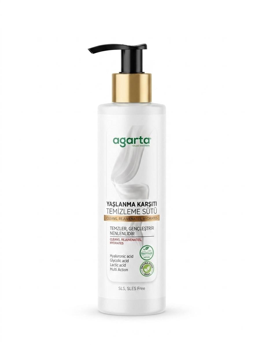 Agarta Doğal Yaşlanma Karşıtı Temizleme Sütü 225 Ml