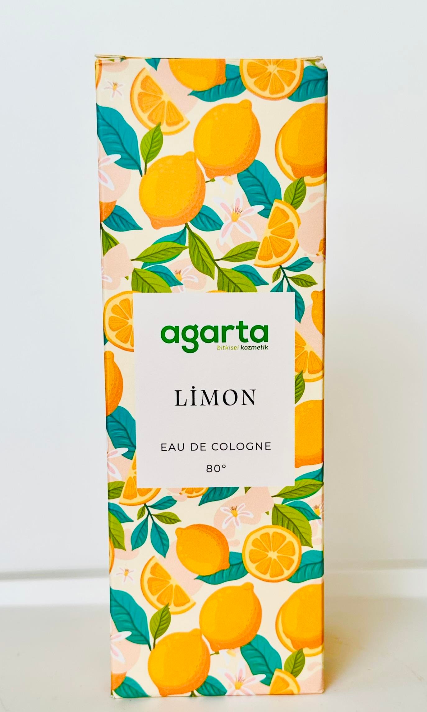 Agarta 80 Derece Limon Kolonyası Cam Şişe 250 ml