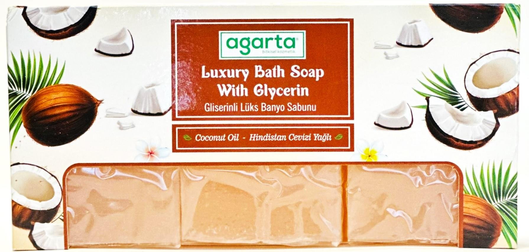 Agarta El Yapımı Doğal Banyo Sabunu Hindistan Cevizi 3*150 g