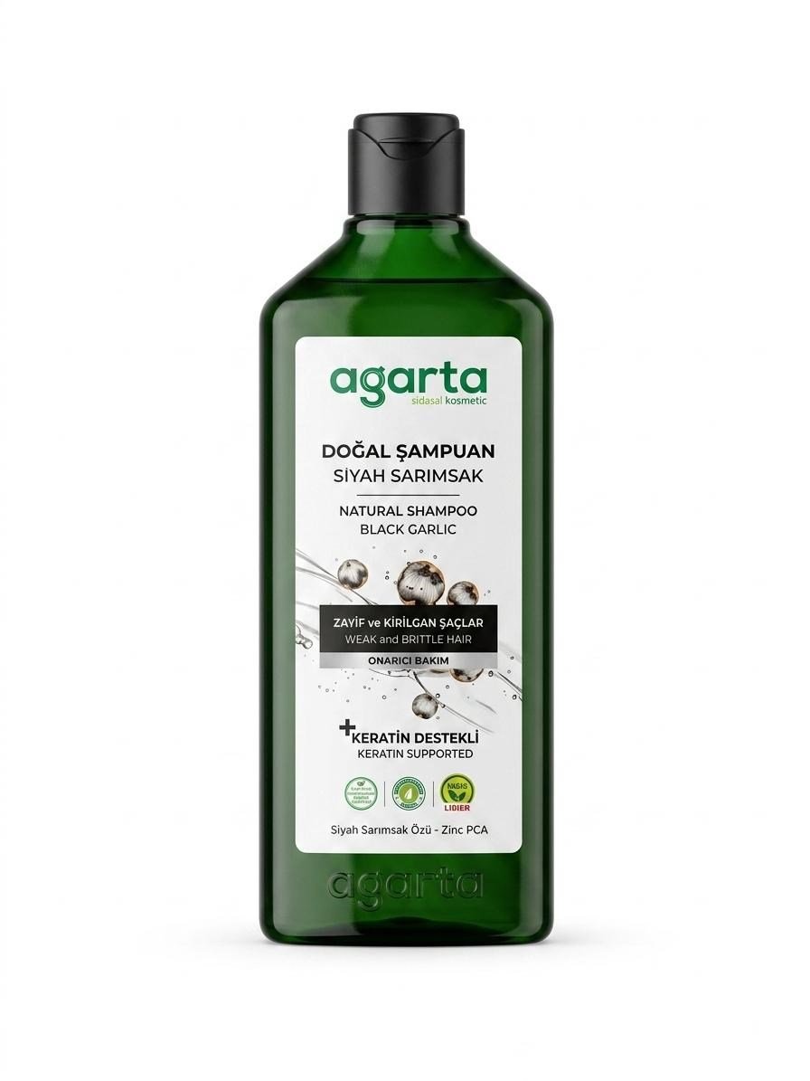 Agarta Doğal Saç Dökülmesine Karşı Siyah Sarımsaklı Şampuan 400 ml