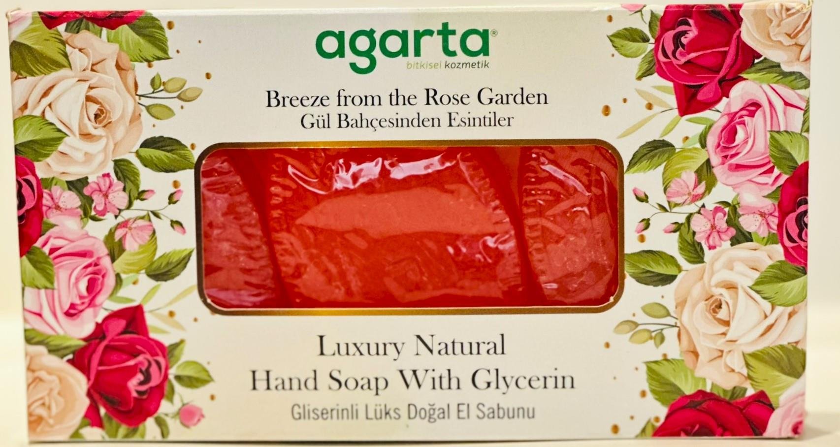 Agarta El Yapımı Doğal Gül Bahçesi El Sabunu 3*100 gr