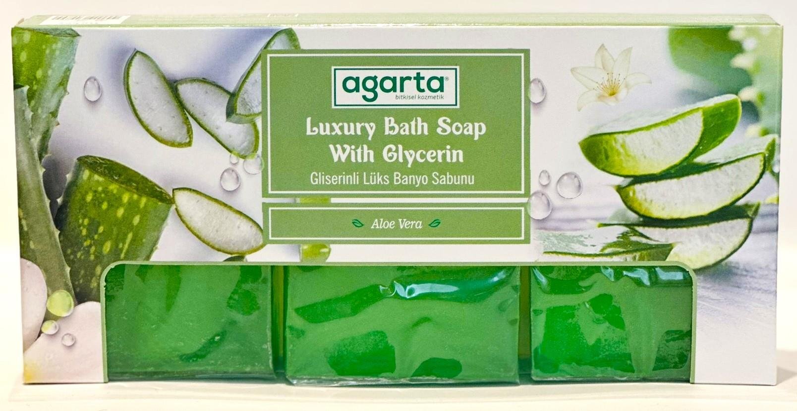 Agarta El Yapımı Doğal Banyo Sabunu Aloe Vera 3*150 g