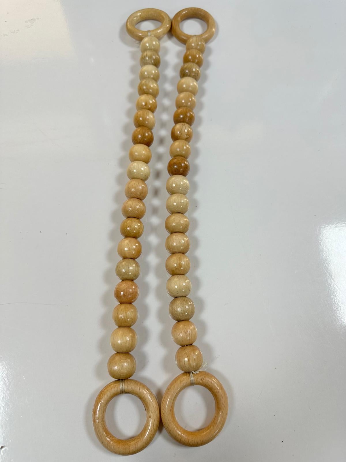 AHŞAP BONCUK MODELİ ÇANTA ASKISI ÇİFT