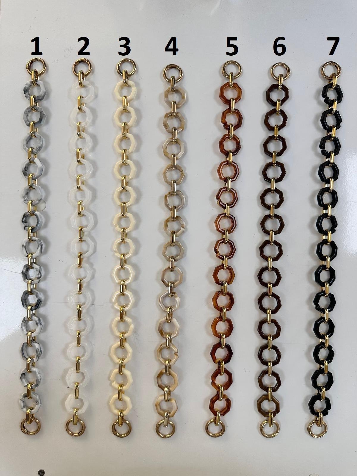 PETEK ZİNCİR MODELİLİ AKRİLİK ÇANTA ASKISI