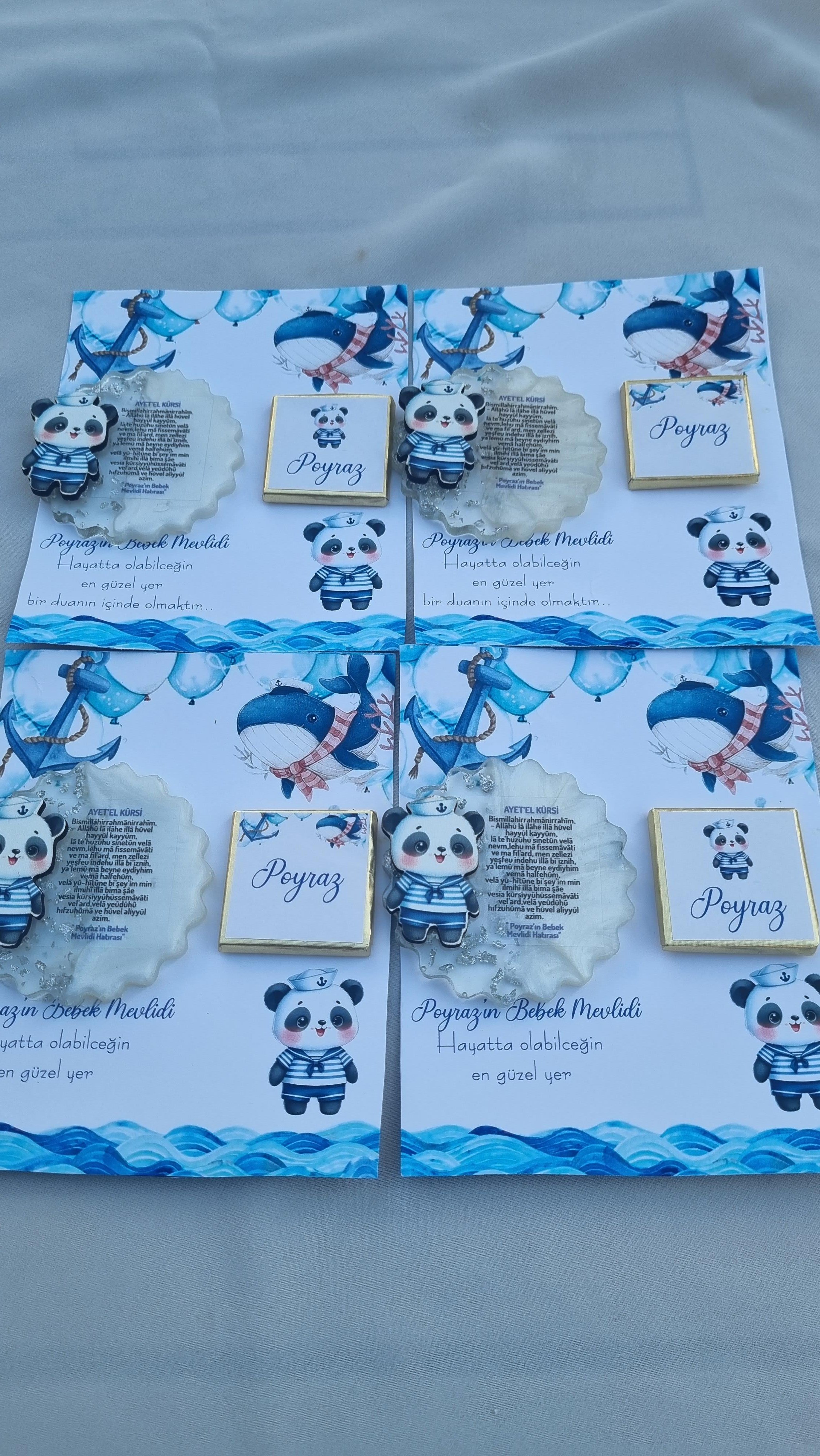 Ayetel Kürsi Panda Figürlü Çikolata Seti