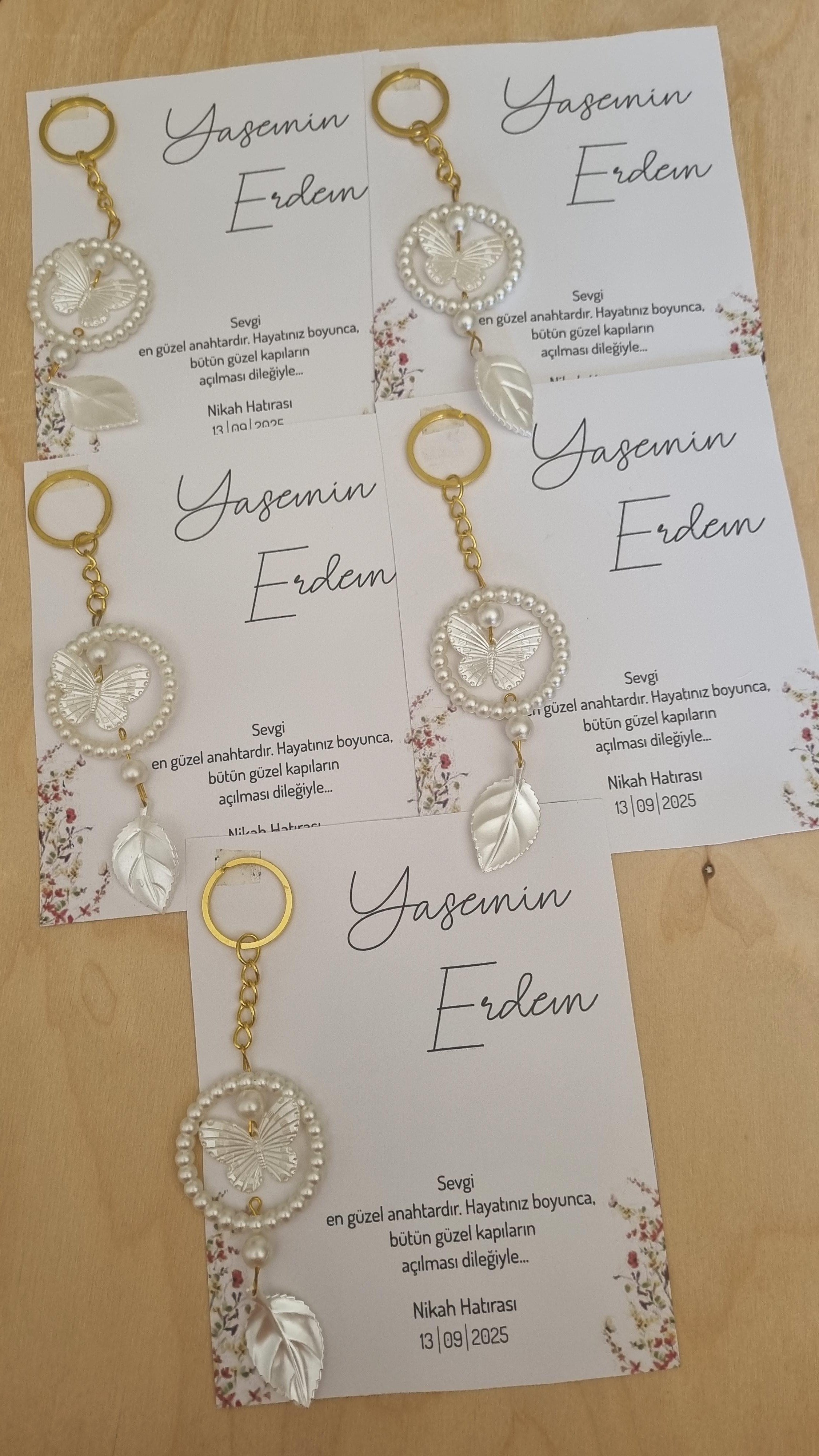 Nikah ve Nişan Kekebek Anahtarlık