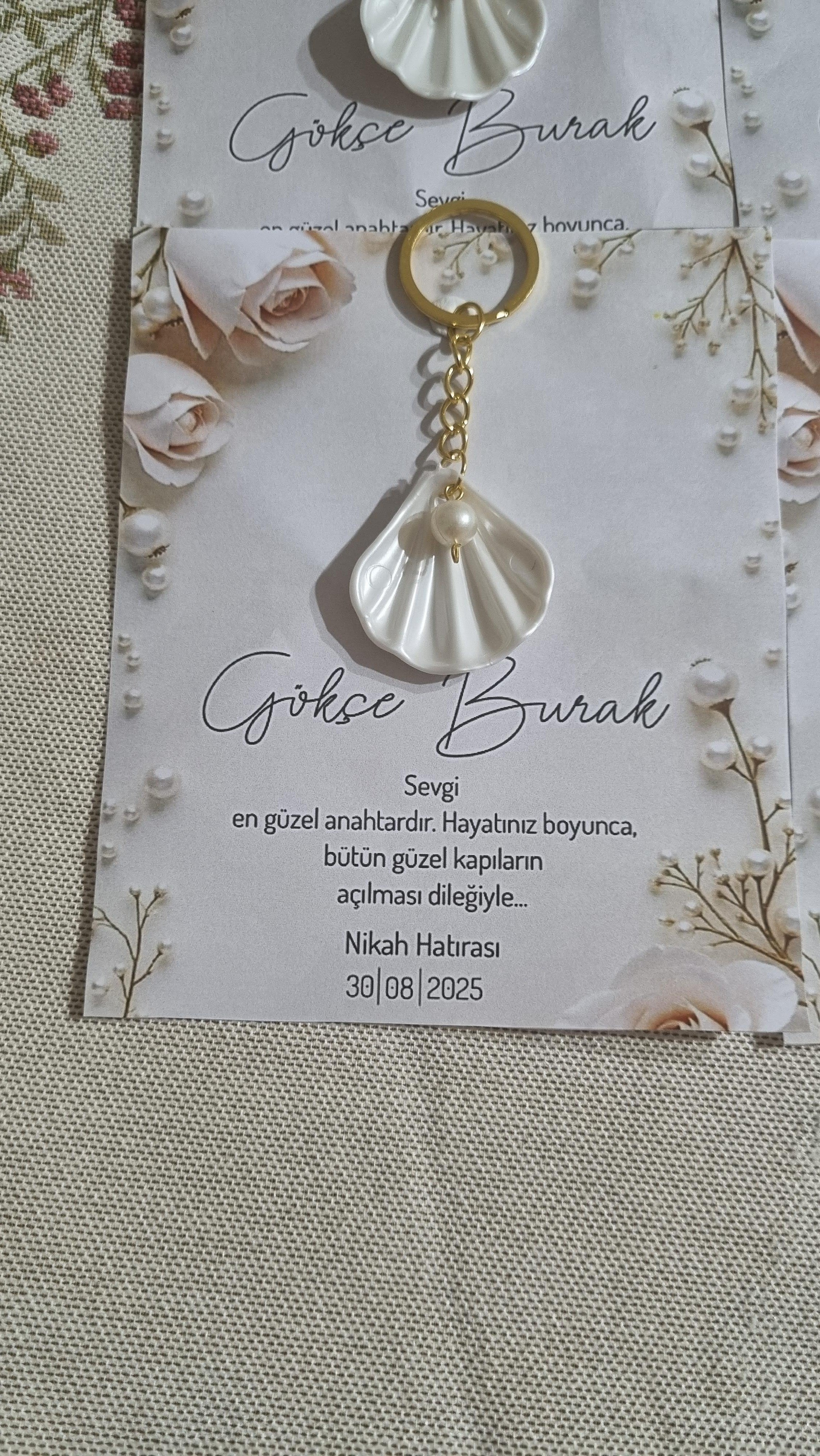 Nikah veya Nişan Midye Anahtarlık
