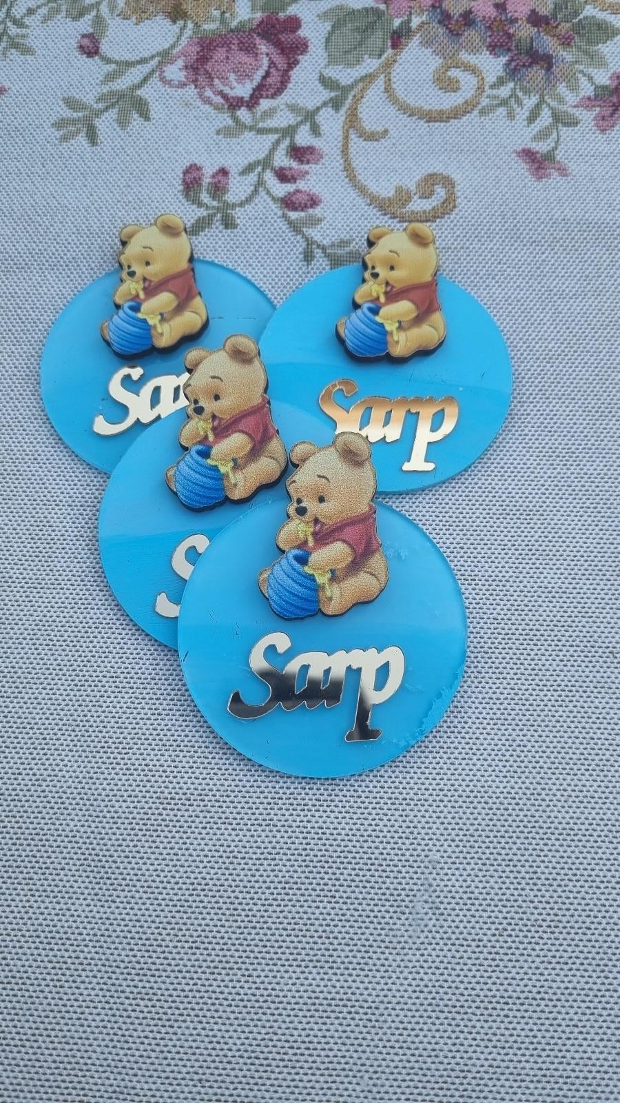 Winnie The Pooh Figürlü Şeffaf Pleksi Magnet