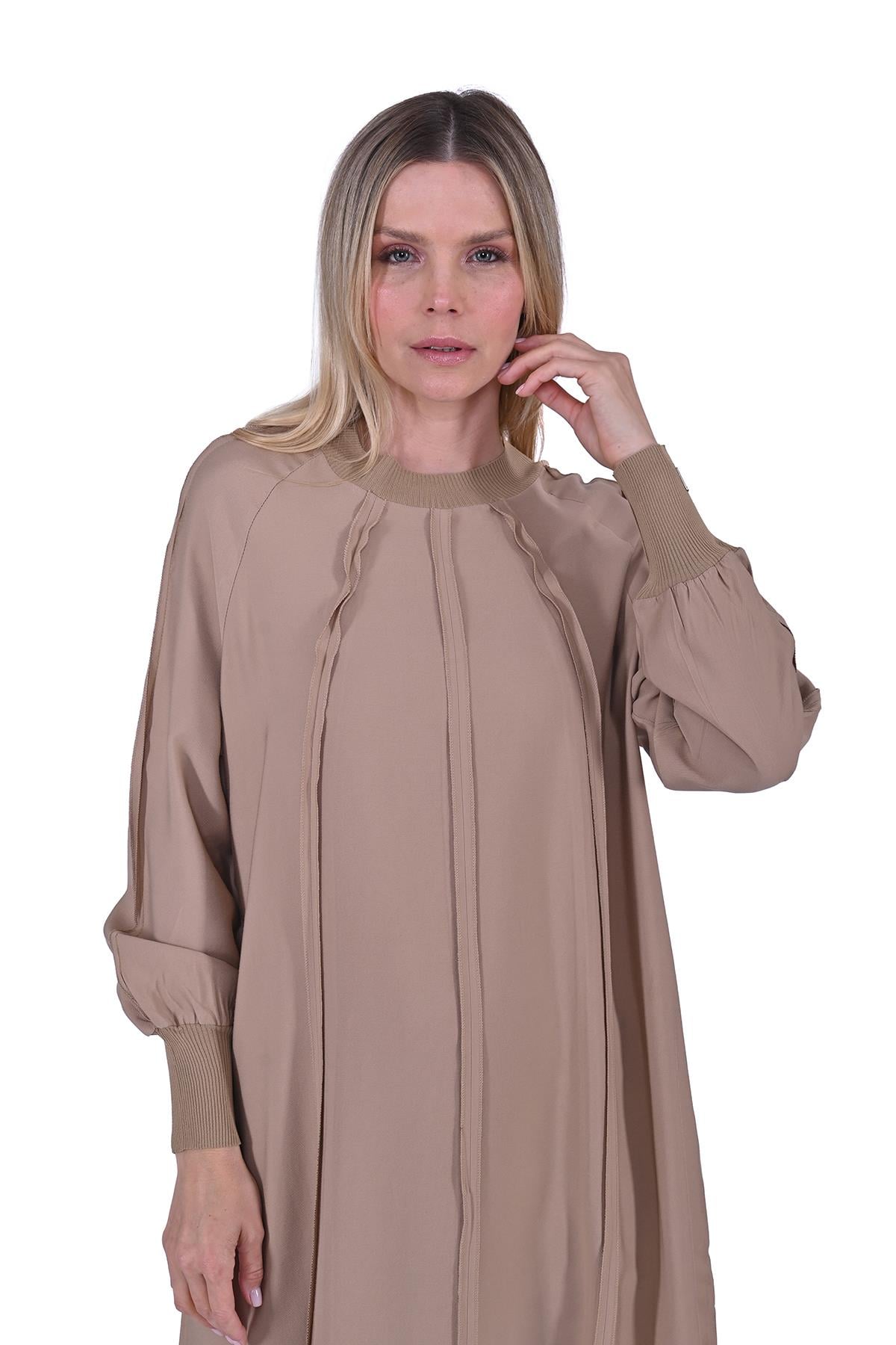 Bebe Biyeli Elbise CAMEL