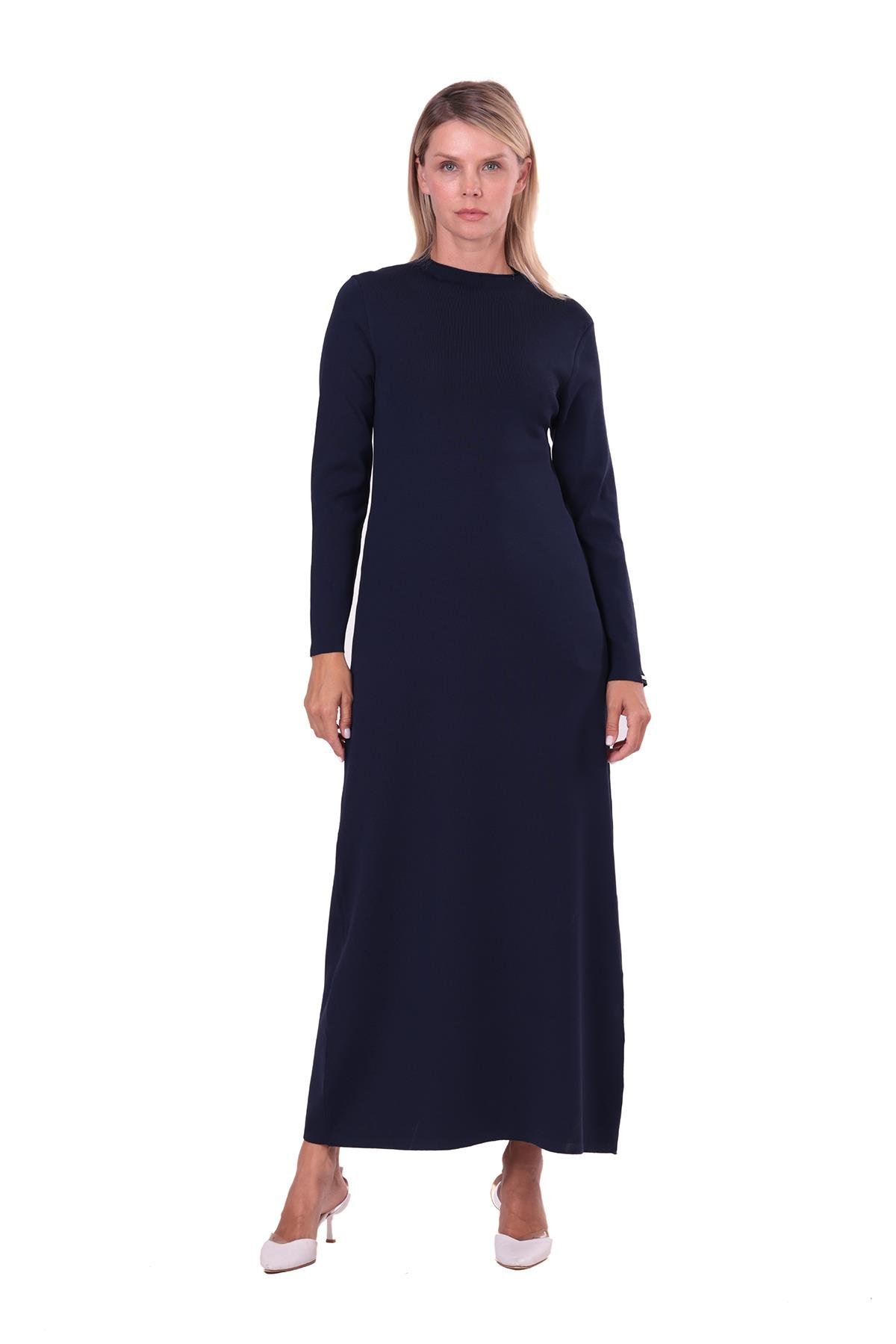 Full Knitwear Dress NAVY BLUE