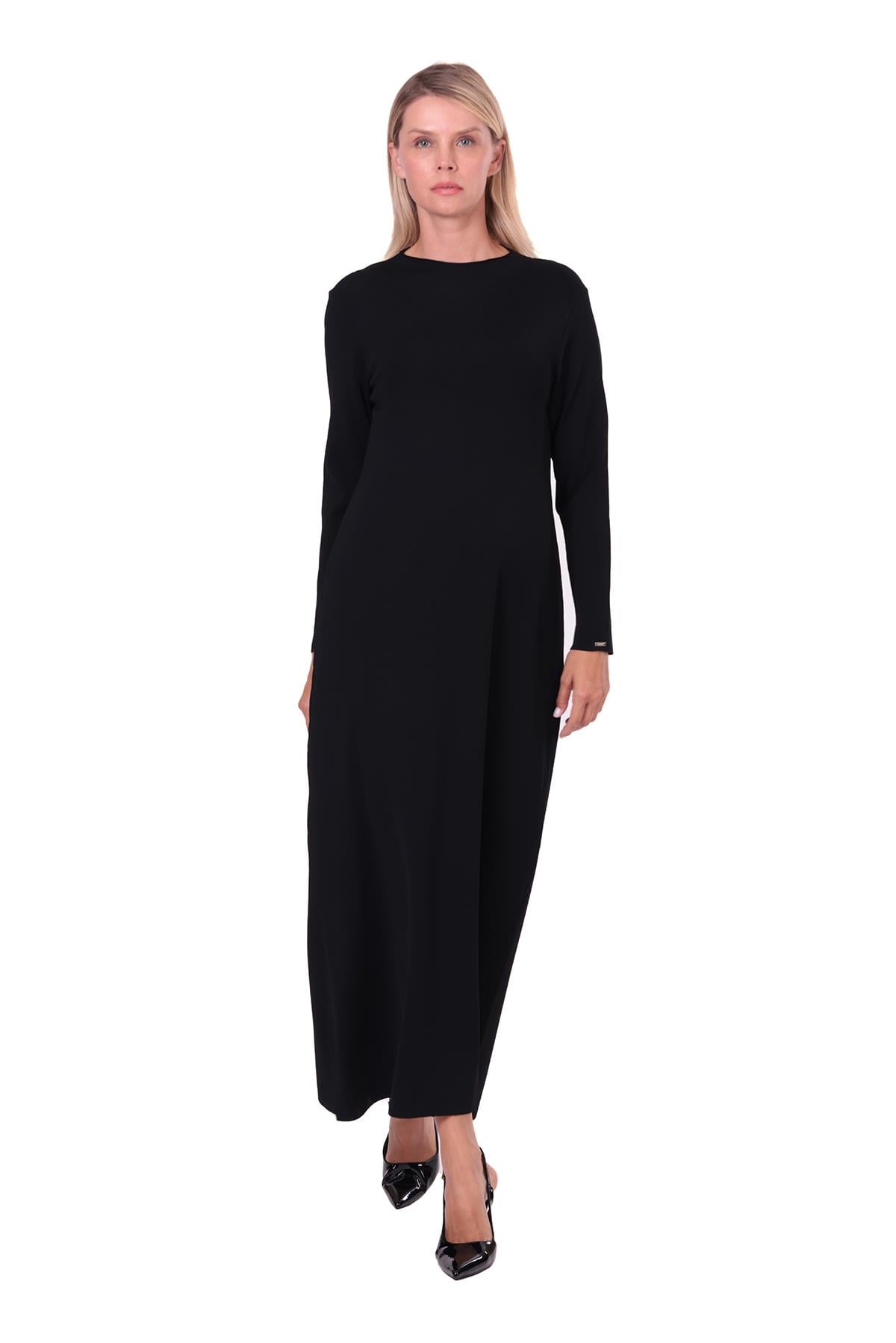 Full Knitwear Dress BLACK