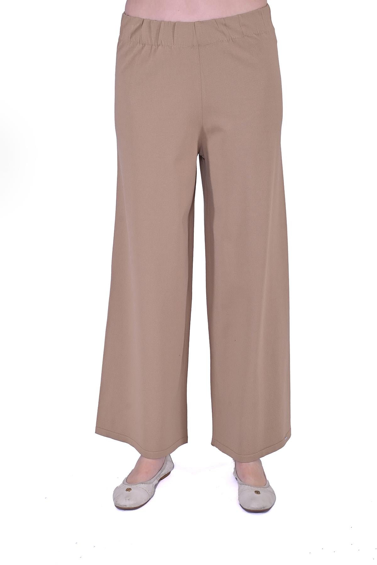 Straight Leg Knitwear Trousers CAMEL