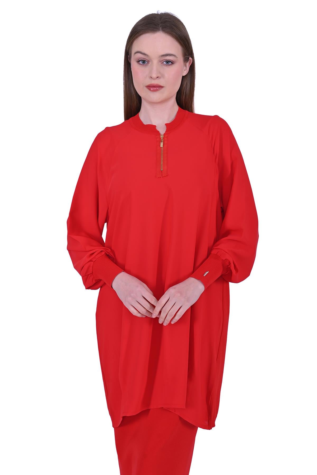 Evaze Tunik KIRMIZI