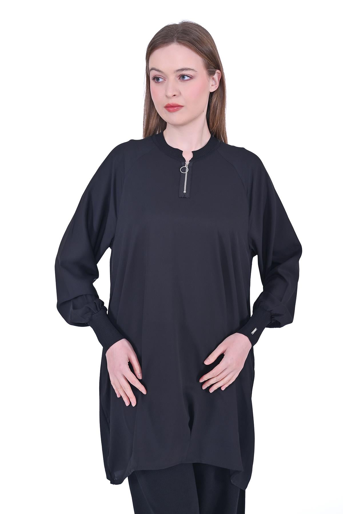 Evaze Tunik SİYAH