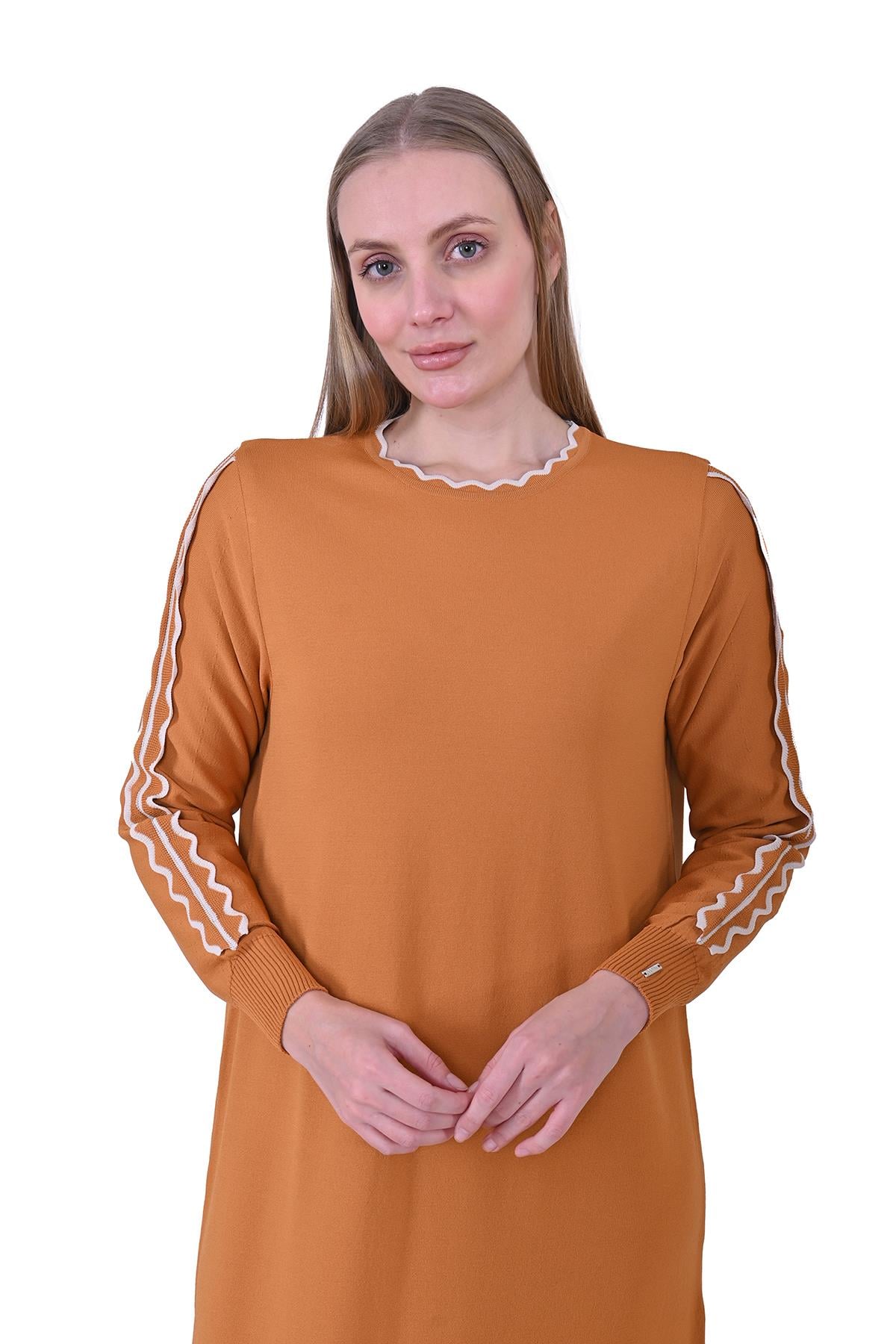 Ivory Knitwear Dress MUSTARD