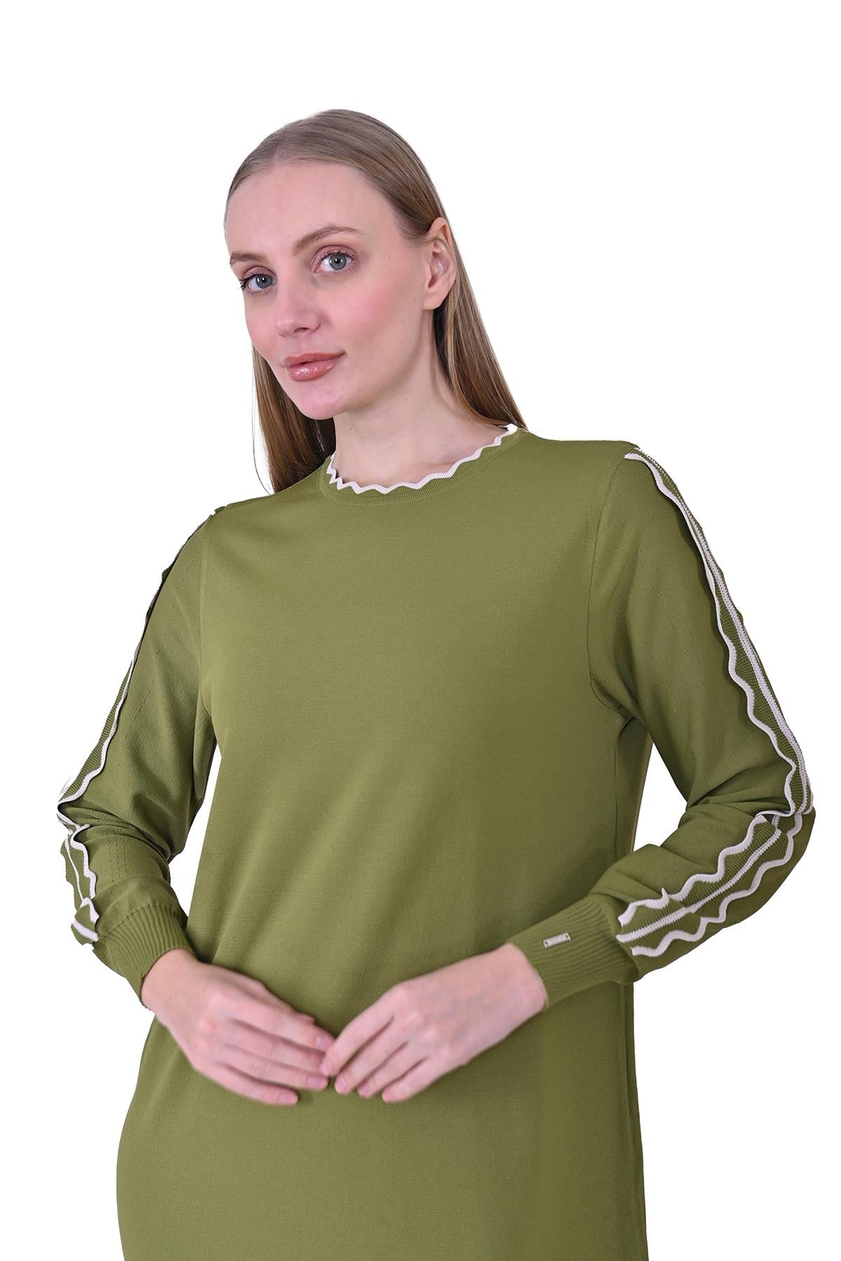 Ivory Knitwear Dress OILGREEN